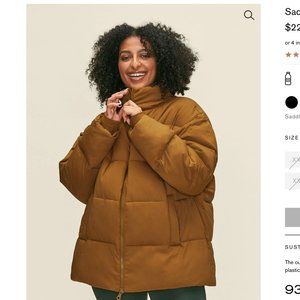 girlfriend classic puff in saddle - size M